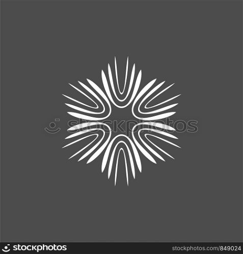 White star flower ornamental logo template Illustration Design. Vector EPS 10.
