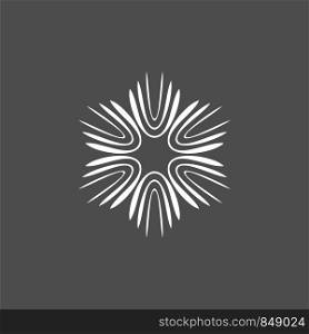 White star flower ornamental logo template Illustration Design. Vector EPS 10.