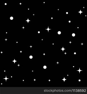 White stars over black background pattern design.