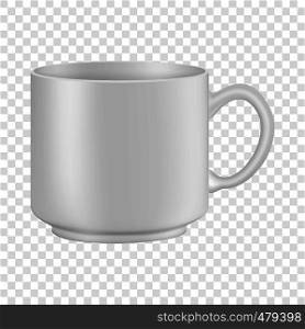 White tea or coffee cup mockup. Realistic illustration of white tea or coffee cup vector mockup for web. White tea or coffee cup mockup, realistic style