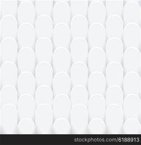 White tiles texture. Wavy background. Interior wall decoration. 3D Vector interior wall panel pattern.