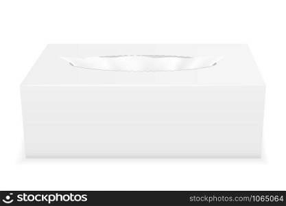 white tissue box vector illustration isolated on background