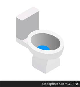 White toilet isometric 3d symbol. Single icon on a white background. White toilet isometric 3d symbol