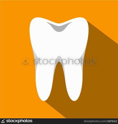 White tooth icon. Flat illustration of white tooth vector icon for web. White tooth icon, flat style