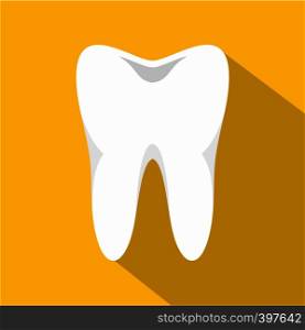 White tooth icon. Flat illustration of white tooth vector icon for web. White tooth icon, flat style