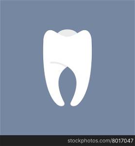 White Tooth on a dark background. Vector illustration for dentistry.&#xA;