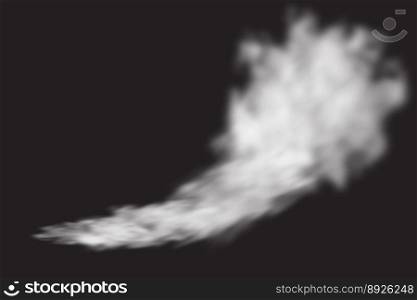 White transparent smoke cloud steam explosion vector image