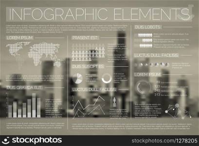 White transparent Vector set of Infographic elements for your documents and reports