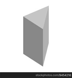 White triangular prism isometric shape. Vector illustration. Eps 10. Stock image.. White triangular prism isometric shape. Vector illustration. Eps 10.