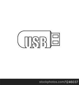 White usb flash drive icon. Vector illustration. Graphic design element. White usb flash drive icon. Vector illustration. Graphic design