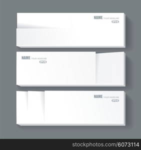 White vector banners for your text