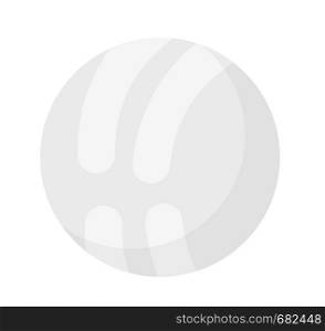 White volleyball ball vector cartoon illustration isolated on white background.. White volleyball ball vector cartoon illustration.