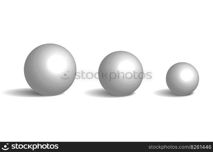 White volumetric balls. Geometric shape. Vector illustration. EPS 10.. White volumetric balls. Geometric shape. Vector illustration.