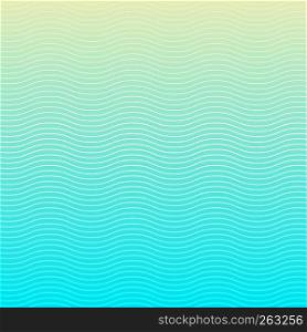 White wave lines pattern on blue background and texture. Liquid wavy stripes and rough surface. Vector illustration