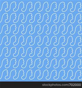 White Waves onblue background in line design. Flat design. Eps10. White Waves onblue background in line design. Flat design