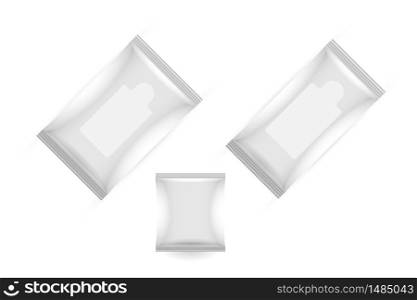 White wet wipes package mockup design