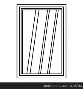 White window frame icon in outline style isolated vector illustration. White window frame icon outline