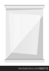 White window frame vector cartoon illustration isolated on white background.. White window frame vector cartoon illustration.