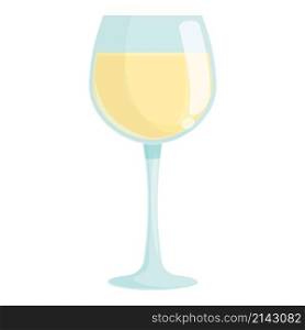 White wine glass icon cartoon vector. Alcohol sommelier. Woman drink. White wine glass icon cartoon vector. Alcohol sommelier