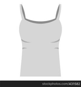 White woman tank top icon flat isolated on white background vector illustration. White woman tank top icon isolated