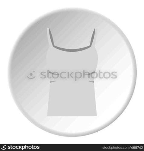 White woman tank top icon in flat circle isolated on white background vector illustration for web. White woman tank top icon circle