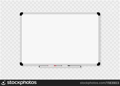 Whiteboard isolated on transparent background. Vector eps10