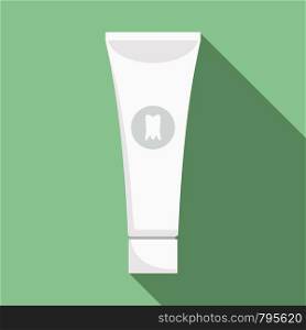 Whitening toothpaste icon. Flat illustration of whitening toothpaste vector icon for web design. Whitening toothpaste icon, flat style