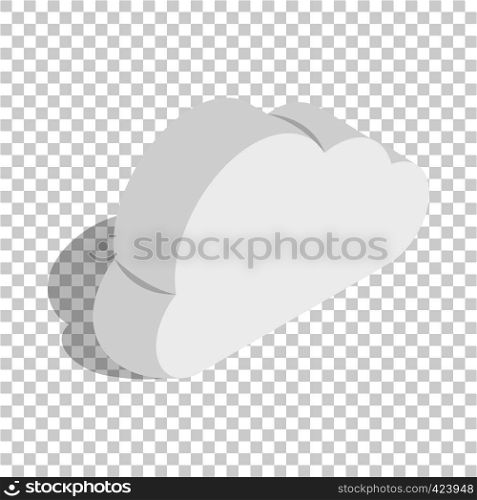 Whiye cloud isometric icon 3d on a transparent background vector illustration. Whiye cloud isometric icon
