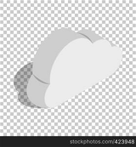 Whiye cloud isometric icon 3d on a transparent background vector illustration. Whiye cloud isometric icon