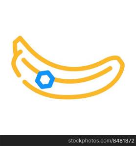 whole banana color icon vector. whole banana sign. isolated symbol illustration. whole banana color icon vector illustration
