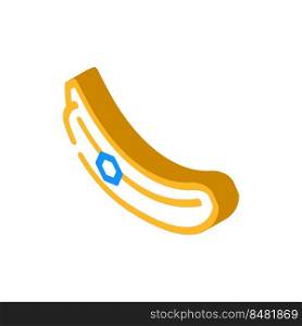 whole banana isometric icon vector. whole banana sign. isolated symbol illustration. whole banana isometric icon vector illustration