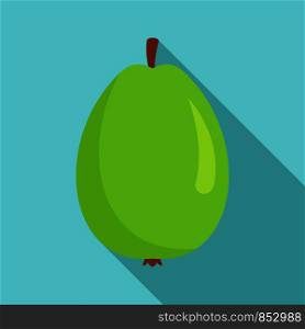 Whole guava icon. Flat illustration of whole guava vector icon for web design. Whole guava icon, flat style