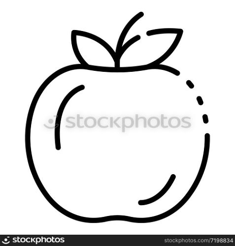 Whole persimmon icon. Outline whole persimmon vector icon for web design isolated on white background. Whole persimmon icon, outline style