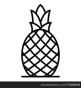 Whole pineapple icon. Outline whole pineapple vector icon for web design isolated on white background. Whole pineapple icon, outline style