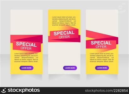 Whole sale and special offer web banner design template. Vector flyer with text space. Advertising placard with customized copyspace. Printable poster for advertising. Arial font used. Whole sale and special offer web banner design template