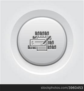 Wholesale Concept Icon. Wholesale Icon. Business Concept. Grey Button Design