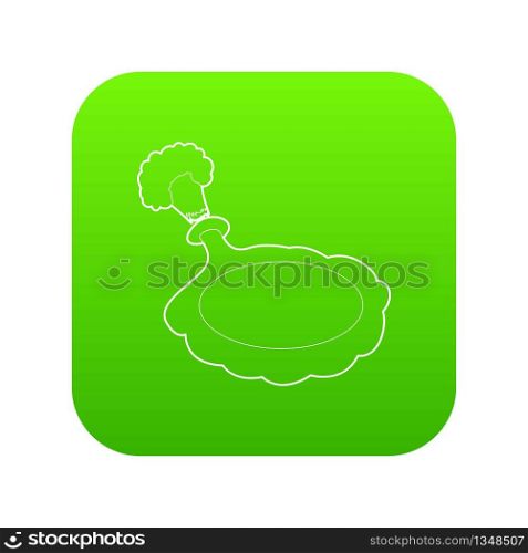 Whoopee cushion icon green vector isolated on white background. Whoopee cushion icon green vector