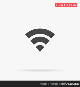 Wi-Fi flat vector icon. Hand drawn style design illustrations.. Wi-Fi flat vector icon