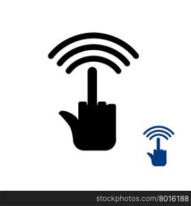 Wi fi fuck. Wireless transmission for bullies. Remote access is being sent. antisocial Wi-fi network. Internet bad people. Wifi Thumbs up icon. Rough computer symbol&#xA;