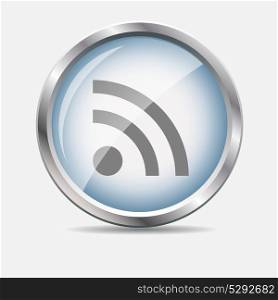 Wi-Fi Glossy Icon Isolated Vector Illustration. EPS10. Wi-Fi Glossy Icon Vector Illustration