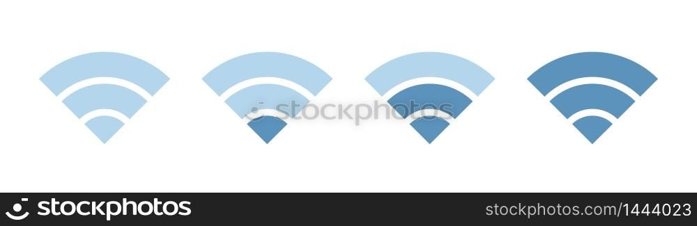 Wi-Fi icon for concept design. Vector isolated set flat illustration