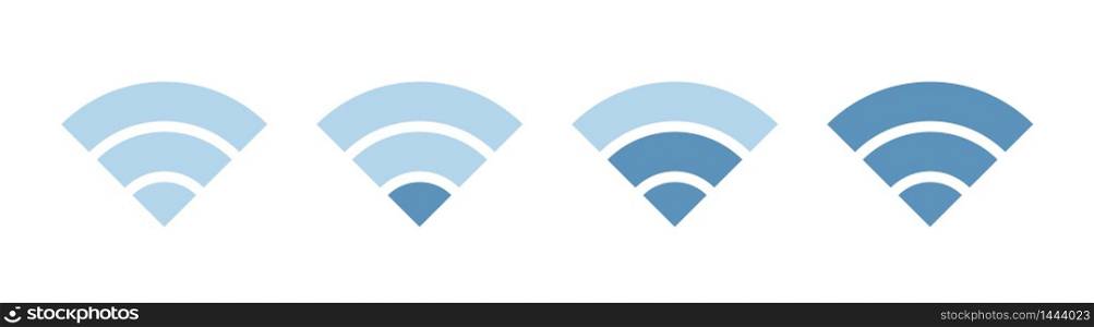 Wi-Fi icon for concept design. Vector isolated set flat illustration
