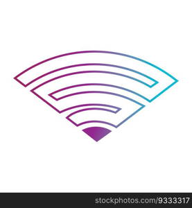 Wi-fi logo vector isolated illustration template design