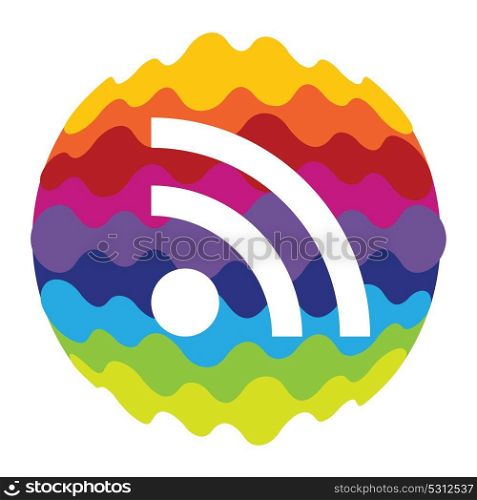 Wi-Fi Rainbow Color Icon for Mobile Applications and Web EPS10. Wi-Fi Rainbow Color Icon for Mobile Applications and Web