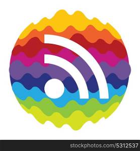 Wi-Fi Rainbow Color Icon for Mobile Applications and Web EPS10. Wi-Fi Rainbow Color Icon for Mobile Applications and Web
