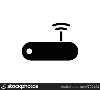Wi fi router black icon in flat design. Router icon. wi fi icon. Eps10. Wi fi router black icon in flat design. Router icon. wi fi icon