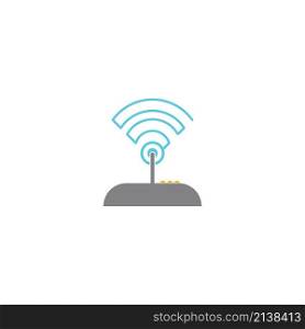 Wi-fi router vector isolated illustration icon design.