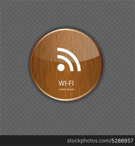Wi-fi wood application icons