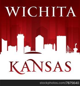 Wichita Kansas city skyline silhouette. Vector illustration