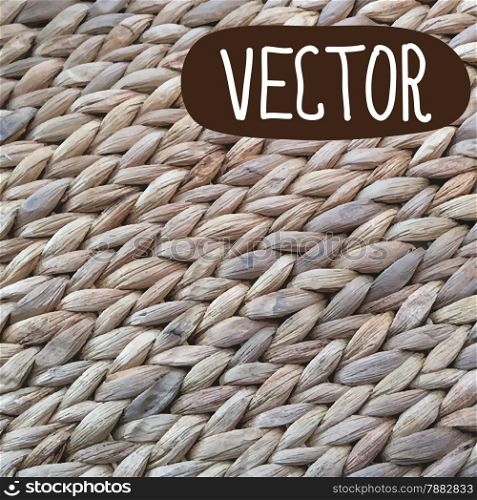 Wicker texture backgroun. Vector illustration in rustic style